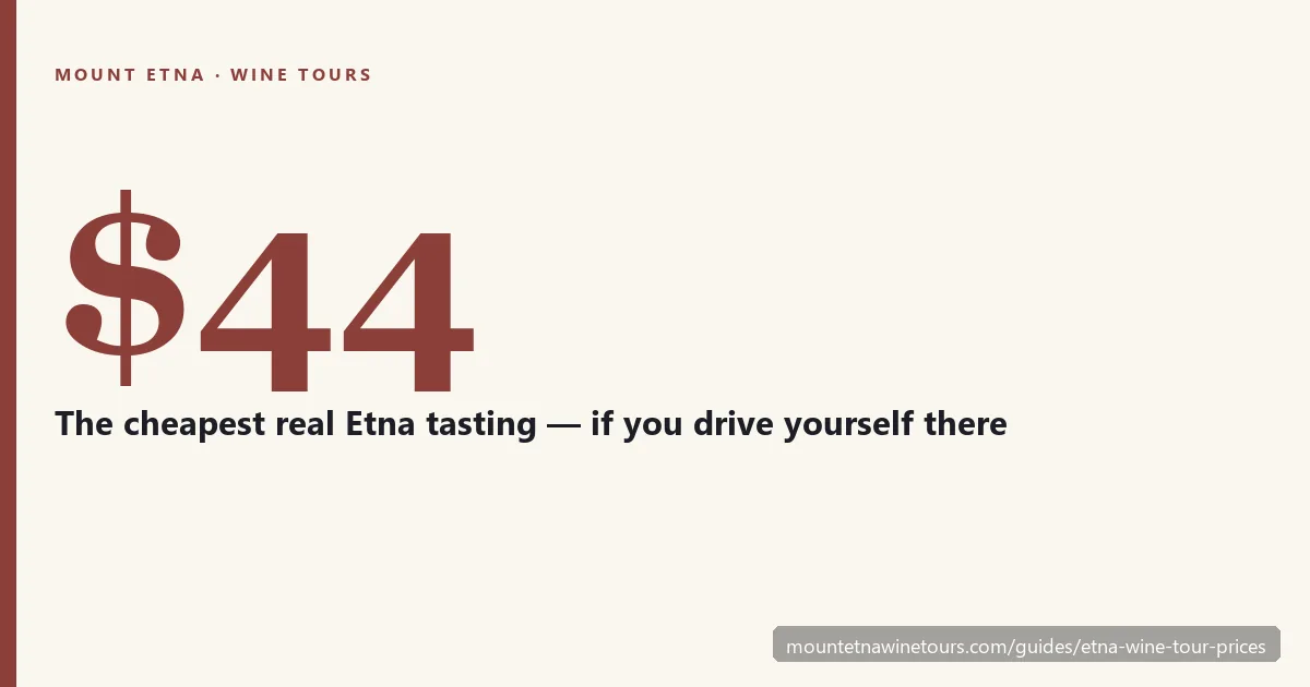 Etna wine tour prices — what each format costs per person